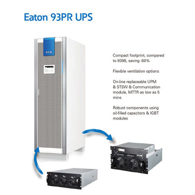 Eaton Brand Online seri 93PR UPS15-500KVA 25KVA-200KVA catu daya tak terputus dengan output tiga fase untuk kantor