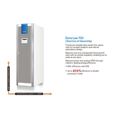 Eaton Brand Online seri 93PR UPS15-500KVA 25KVA-200KVA catu daya eaton dengan output tiga fase untuk komputasi kantor