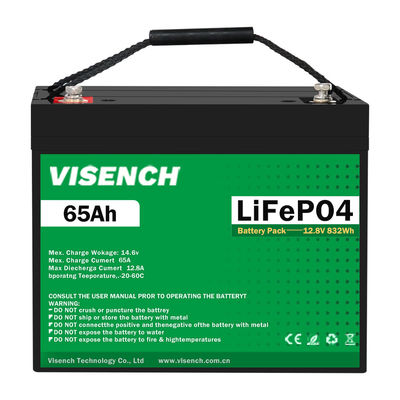 Visench Lithium Battery Li Ion Lithium Lifepo4 12V 65Ah Baterai Sistem Energi Surya