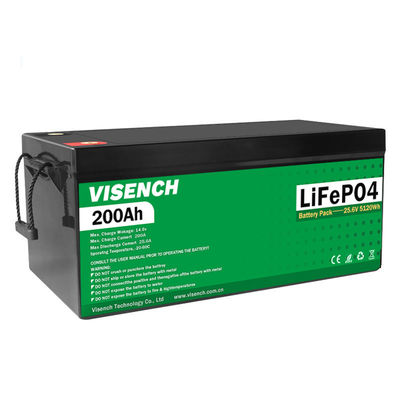 Paket Baterai LiFePO4 Visench yang Dapat Diisi Ulang 24V 200Ah 5120Wh 3000 Siklus