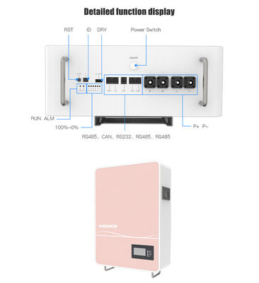 Baterai Li-ion 3.7v Umur panjang LiFePO4 penyimpanan surya 5kWh 10kWh baterai lithium 18650