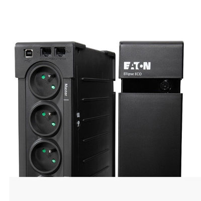 Eaton Ellipse ECO Offline UPS 650VA 400W 4 pcs IEC Outlet dan 1 pcs 12V 7Ah Baterai
