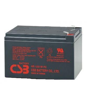 HR1251W 12V CSB Baterai 51W 12V 12Ah Baterai asam timbal yang dapat diisi ulang tanpa perawatan
