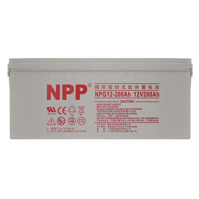 NPP NPG12-200Ah Baterai Gel Deep Cycle 12V 200Ah dengan Terminal Gaya Tombol