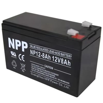 Desain tahan cuaca baterai asam timbal 12V8AH tanpa perawatan untuk peralatan luar ruangan dan pertanian